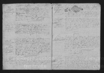 367 vues Registre paroissial. Baptêmes, mariages, sépultures (1692-1761).