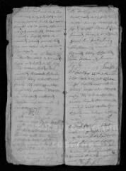 47 vues  - Registre paroissial. Baptêmes (septembre 1642-novembre 1646) ; mariages, sépultures (septembre 1642-novembre 1644) (ouvre la visionneuse)