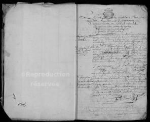 56 vues Registre paroissial. Baptêmes, mariages, sépultures (1686-août 1690)