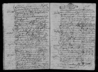 19 vues Registre paroissial. Baptêmes, mariages, sépultures (février-décembre 1693) ; baptêmes, sépultures (janvier-février 1694)