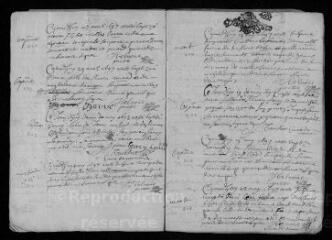 16 vues Registre paroissial. Baptêmes, mariages, sépultures (avril 1697-février 1698)
