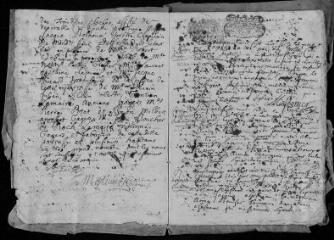 27 vues  - Registre paroissial. Baptêmes, mariages, sépultures (octobre 1716-1717) (ouvre la visionneuse)