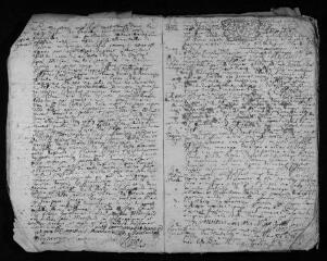 51 vues Registre paroissial. Baptêmes, mariages, sépultures (octobre 1721-juin 1725)
