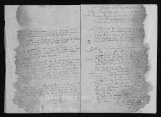 129 vues Registre paroissial. Baptêmes, mariages, sépultures (avril 1626-juillet 1648)