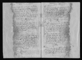 62 vues  - Registre paroissial. Baptêmes, mariages, sépultures (février 1646-mai 1690) (ouvre la visionneuse)