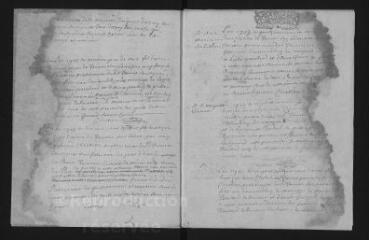 11 vues Registre paroissial. Baptêmes, mariages, sépultures (janvier-novembre 1703)