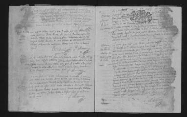 11 vues Registre paroissial. Baptêmes, mariages, sépultures (mars 1716-mars 1717)