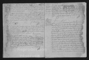 19 vues Registre paroissial. Baptêmes, mariages, sépultures (février 1718-septembre 1722)