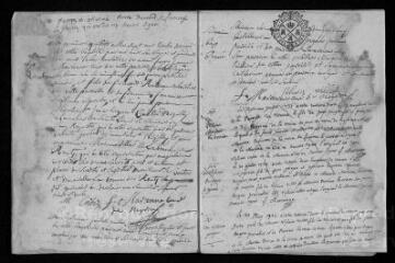 15 vues Registre paroissial. Baptêmes, mariages, sépultures (novembre 1731-avril 1734)