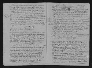 9 vues  - Registre paroissial. Baptêmes, mariages, sépultures (1696) ; baptêmes, sépultures (janvier-mars 1697) (ouvre la visionneuse)