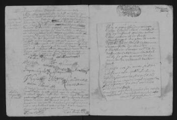8 vues Registre paroissial. Baptêmes, mariages, sépultures (février-décembre 1713)