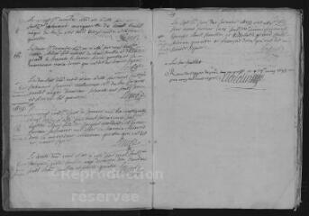 165 vues Registre paroissial. Baptêmes, mariages, sépultures (juillet 1692-juillet 1730)