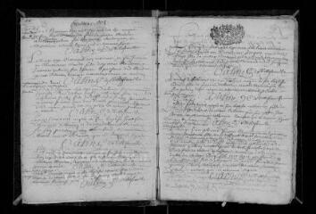 89 vues Registre paroissial. Baptêmes (novembre 1717) ; baptêmes, mariages, sépultures (1718-1736)