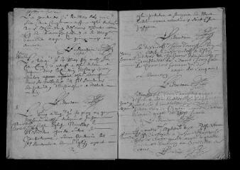 68 vues Registre paroissial. mariages, sépultures (1658-1668)