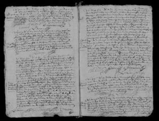 14 vues Registre paroissial. Baptêmes, mariages, sépultures (1676-avril 1678)