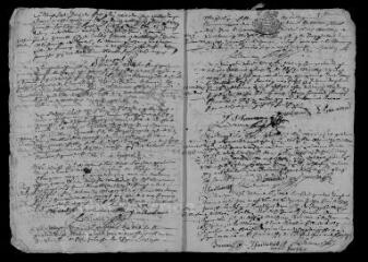 9 vues  - Registre paroissial. Baptêmes, mariages, sépultures (mai 1682-mars 1684) (ouvre la visionneuse)
