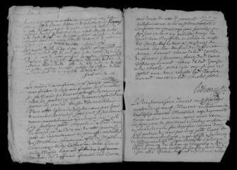 5 vues Registre paroissial. Baptêmes, mariages, sépultures (février 1688-avril 1689)
