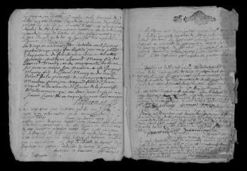 8 vues Registre paroissial. Baptêmes, mariages, sépultures (mars-décembre 1691)