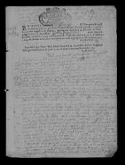 3 vues Registre paroissial. Baptêmes, mariages, sépultures (avril 1712-janvier 1713)