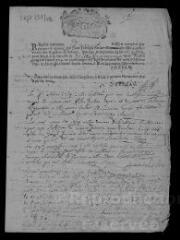 3 vues Registre paroissial. Baptêmes, mariages, sépultures (octobre 1714-juillet 1715)