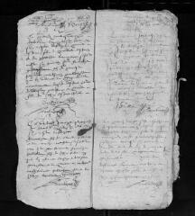 24 vues Registre paroissial. Baptêmes (février 1604-mars 1632) ; mariages (septembre 1612-février 1628) ; sépultures (octobre 1604-février 1628)