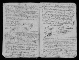 17 vues  - Registre paroissial. Baptêmes, mariages, sépultures (1652-janvier 1663) (ouvre la visionneuse)