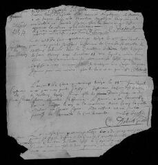 2 vues  - Registre paroissial. Baptêmes, sépultures (mars-avril 1693) (ouvre la visionneuse)