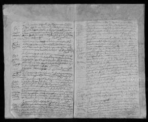 32 vues Registre paroissial. Baptêmes, mariages, sépultures (1739-novembre 1741 ; janvier-novembre 1744)
