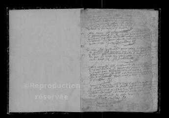 165 vues Registre paroissial. Baptêmes, mariages (1636-1658) ; baptêmes, mariages, sépultures (1665-1681)