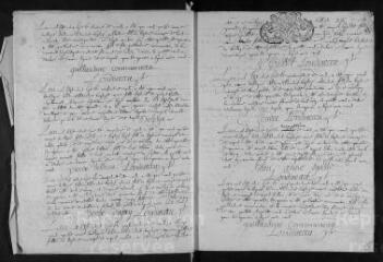244 vues Registre paroissial. Baptêmes, mariages, sépultures (février 1708-février 1725)