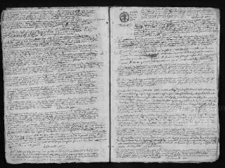 563 vues Registre paroissial. Baptêmes, mariages, sépultures (1674-mars 1694)