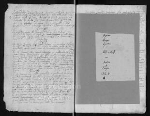 136 vues Registre paroissial des Baptêmes, mariages, sépultures (septembre 1642 à septembre 1667)