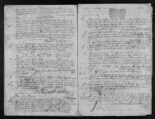 264 vues Registre paroissial des Baptêmes, mariages, sépultures (novembre 1703 à juin 1723)