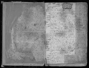 293 vues Registre paroissial des Baptêmes, mariages, sépultures (21 juin 1723 à 1743)