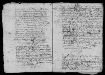 21 vues  - Registre paroissial des baptêmes, mariages, sépultures (1684- juillet 1685) (ouvre la visionneuse)