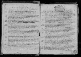 214 vues  - Registre paroissial des baptêmes, mariages, sépultures (septembre 1713 - 1723) (ouvre la visionneuse)