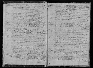 111 vues Registre paroissial des baptêmes, mariages, sépultures (février 1730 - janvier 1737)