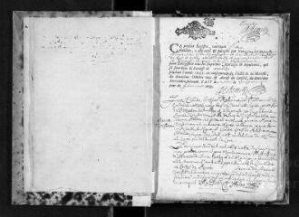 171 vues Registre paroissial. Baptêmes, mariages, sépultures (1697-1708 - 1737-1755)