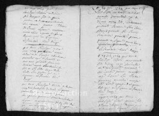 11 vues  - Registre paroissial. Baptêmes, mariages, sépultures (1754-février 1755) (ouvre la visionneuse)
