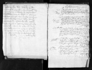 120 vues  - Registre paroissial. Baptêmes, mariages, sépultures (1668 - 1694-1749) (ouvre la visionneuse)