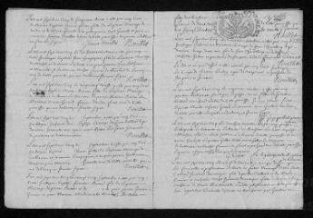 10 vues  - Registre paroissial. Baptêmes, mariages, sépultures (avril-décembre 1705) (ouvre la visionneuse)
