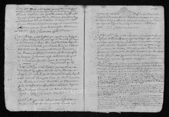 11 vues Registre paroissial. Baptêmes, mariages, sépultures (juin 1690-1691) - Baptêmes, sépultures (janvier-février 1692)