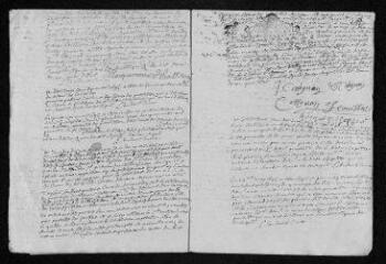 11 vues  - Registre paroissial. Baptêmes, mariages, sépultures (1695-janvier 1696) (ouvre la visionneuse)