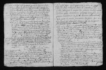 13 vues Registre paroissial. Baptêmes, mariages, sépultures (février-décembre 1744) - Mariages, sépultures (janvier 1745)