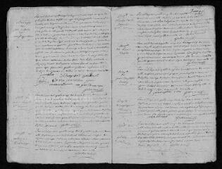 13 vues Registre paroissial. Baptêmes, mariages, sépultures (1790) - Baptêmes, sépultures (janvier 1791)
