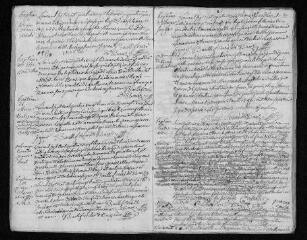9 vues Registre paroissial. Baptêmes, mariages, sépultures (1780) - Mariages, sépultures (janvier 1781)