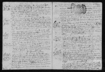11 vues Registre paroissial. Baptêmes, mariages, sépultures (1707) - Baptêmes, mariages (janvier-février 1708)