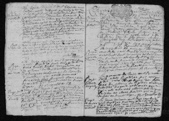 13 vues Registre paroissial. Baptêmes, mariages, sépultures (février 1716-janvier 1717)