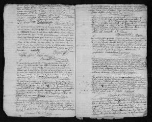 13 vues  - Registre paroissial. Baptêmes, mariages, sépultures (1745) - Sépulture (janvier 1746) (ouvre la visionneuse)