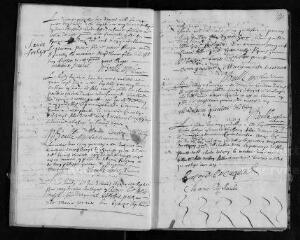 47 vues  - Registre paroissial. Baptêmes, mariages, sépultures (mars 1693-février 1694) (ouvre la visionneuse)